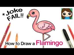 How To Draw A Flamingo Youtube How To Draw Flamingo Cute Easy Drawings Easy Drawings