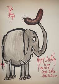 Biocompatible 💕🐘 📩 info@drunkelephant.com shop 🌎: Dessin Elephant Grec Vintage Par Ronald Searle En Vente Sur Pamono
