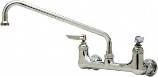 t&s brass wall mount, kitchen faucet