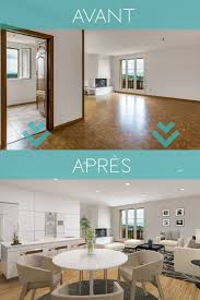 Avant Apres Beau Salon Style Estival Agencement Sejour Relooking Maison Valorisation Immobiliere