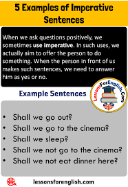 What Is Imperative Sentences 5 Examples Of Imperative Sentences When We Ask Questions Positively We Som In 2020 Imperative Sentences Sentences This Or That Questions
