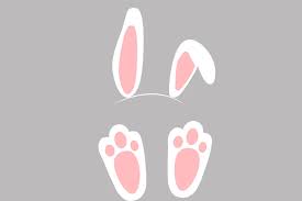 Print the easter bunny tracks printable. Easter Bunny Feet And Ears Svg Rabbit F Graphic By Lillyrosy Creative Fabrica