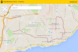 Tram 28 passing by praça luís de camões in chiado. Mapping The Lisbon Tram 28 Route