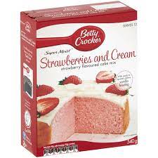 Top with second cake layer, rounded side down. Betty Crocker Strawberries Cream Cake Mix 540g Woolworths