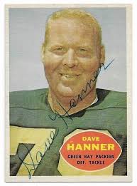 DAVE HANNER 1960 Topps Signed Autographed Football card 59 Green Bay  Packers COA