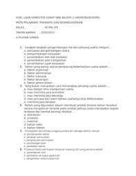 3) usaha pemasaran dan penjualan yang tidak efektif. Soal Ujian Semester Genap Sma N Egeri 1 Siborongborong Studocu