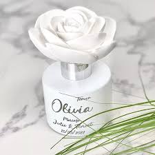 Carte « je ne peut pas dire oui sans toi » et boîte cadeau témoin. Diffuseur Parfum Personnalise Rose De Craie Pour Cadeau Temoin Mariage
