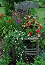 Old Chair In 2020 Garden Inspiration Garden Containers Cottage Garden