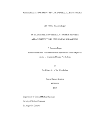 Yo tenía que estar de vacaciones todavía, tenía previsto arrancar el lunes, pero la familia de denise (dumas) tuvo un problema personal. Pdf Relationship Between Attachment Style And Sexual Behaviour
