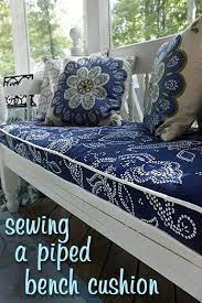 Sewing A Bench Cushion With Piping Diy Bench Cushion Bench Cushions Diy Bench Outdoor