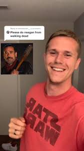 Impersonating Negan from The Walking Dead