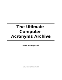 Download The Ultimate Computer Acronyms Archive Manualzz