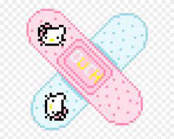Hello Kitty Band Aid Pixel Art Drawing Adhesive Bandage Hello Kitty Band Aid Transparent Hd Png Download 591x592 6917047 Pngfind