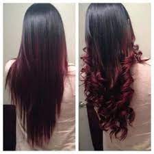 Familiar with dip dyed hair? 40 Vivid Ideas For Black Ombre Hair Red Ombre Hair Ombre Hair Hair Looks