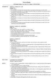 Medical Assistant Resume Samples Velvet Jobs