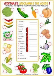 Vegetables Unscramble The Words Esl Worksheets For Kids Kindergarten Worksheets Worksheets For Kids Kindergarten Worksheets Printable