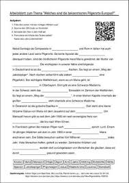 Arbeitsblatt Mit Luckentext Zum Thema Welches Sind Die Bekanntesten Pilgerorte Europas Arbeitsblatter Lernen Unterricht Schule
