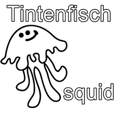 Qualle malvorlage kostenlos für kinder qualle ausmalbild zum weihnachten ausmalbilder kostenlos 858 malvorlage alle. Kostenlose Malvorlage Englisch Lernen Tintenfisch Squid Zum Ausmalen