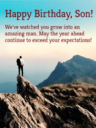 Birthday Wishes For 4 Year Old Son From Parents Send Free To An Amazing Man Happy Birthday Wishes Card For Son To Loved Ones On Birthda Birthday Wishes For Son Birthday Messages For Son Son Birthday Quotes