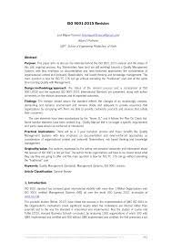 Iso 9001:2015 specifies requirements for a quality management system when an organization: Pdf Iso 9001 2015 Revision