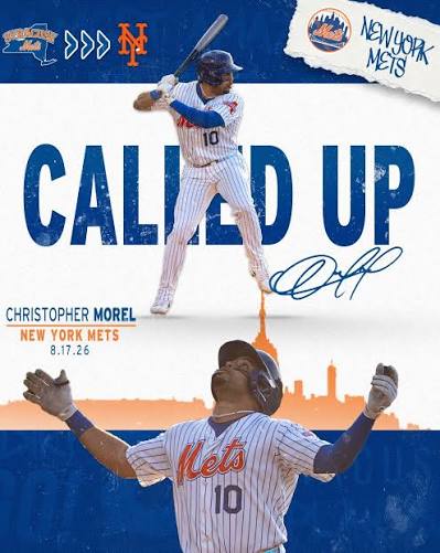 Congratulations to Christopher Morel on getting called up to the Mets! The  electric slugger went absolutely NUCLEAR in Triple AAA with 12 HRs and an  OPS of 1.098! Congrats Christopher! 👏