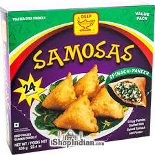 In the u.s, it typically goes by saag paneer where saag means a mash of greens. Deep Samosas Spinach Paneer 24 Pcs Frozen Frozen Snacks Samosas Frozen Foods Ishopindian Com