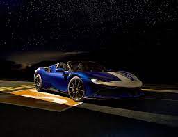 Ferrari Ferrari Sf90 Blue Car Car Ferrari Sf90 Spider Sport Car Supercar Hd Wallpaper Peakpx