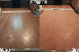 A thorough deep clean is the first step. Terracotta Tile Floor Stripping Cleaning Sealing In Oadby Leicester
