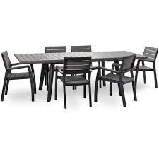 Table et 2 chaises, anthracite/anthracite bouleau70 cm. Salon De Jardin Gris Anthracite 6 Personnes Harmony Keter Pas Cher A Prix Auchan