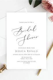 Printable Bridal Shower Invitation Template Minimal Calligraphy Classic Diy Bridal Shower Invitations Shower Invite Digital Bridal Shower Invitations Printable Printable Bridal Shower Invitations Templates Bridal Shower Invitations
