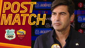 By romulus and remus, twin sons of mars, the god of war. Sassuolo Roma Post Match Paulo Fonseca Youtube