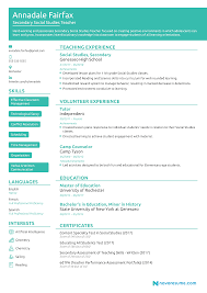 Teacher Resume Example W Free Template
