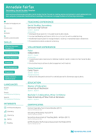 Find resume templates designed by hr professionals. Teacher Resume Example W Free Template