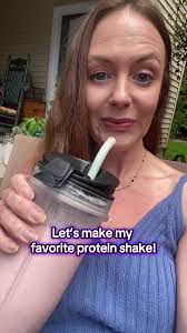 My Favorite Summer Shake! Loaded with 30g of Protein, strawberries,  pineapple, and banana! #protein #shake #recipe #collagen #fyp