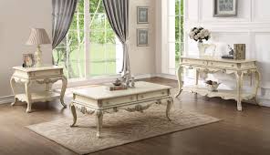 Fast, reliable & premium shipping. Buy Acme Ragenardus 86020 Coffee Table Set 3 Pcs In White Antique Wood Metal Solid Hardwood Online