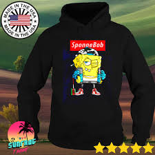 Spongebob squarepants supreme pullover hoodie is best gift for mens, women, brother, sister, father, mother, uncle, aunt, grandpa, grandma. Supreme Spongebob Shirt Hoodie Sweater Long Sleeve And Tank Top