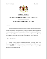 Pekeliling perkhidmatan bilangan 8 tahun 2015: Sarawak Aritok On Twitter Bantuan Khas Kewangan Rm500 Kepada Pegawai Perkhidmatan Awam Persekutuan Gred 56 Dan Ke Bawah Dan Pesara Skim Pencen Akan Dibayar 23 April 2020 Https T Co 2eu7guu2eo