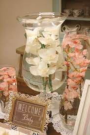 Darling Darleen Little White Cake Baby Shower Fake Flowers Flower Centerpieces Silk Flower Centerpieces