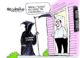 Cartoons make climate change a laughing matter. Svein T Veitdal Auf Twitter Cartoon Of The Day Climatechange Versus Coronavirus Mluckovichajc