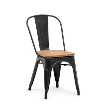 Aber für größere menschen halt genau richtig. Stuhl Tolix Schwarz Mit Sitzflache Holz Ms Eventdesign