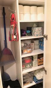 Organized Utility Closet By Laura Cattano Utility Closet Closet Organization Diy Cleaning Closet Organization
