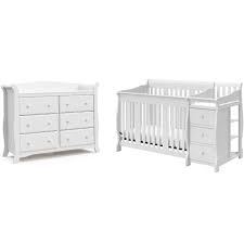 Not available for pickup and same day delivery. 6 Drawer Double Dresser And Baby Crib With Changing Table Set In Pure White Walmart Com Walmart Com