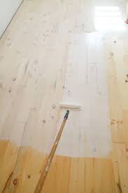 Diy Whitewashed Wood Floors In 2020 White Wash Wood Floors Painted Hardwood Floors Whitewashed Hardwood Flooring