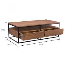 Brett Industrial Loft Brown Acacia Wood Iron Storage Coffee Table In 2020 Coffee Table Wood Coffee Table Solid Wood Coffee Table