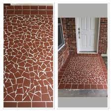 Retro Renovation Broken Tile Entry We Re In The Process Of Repairing The Mortar And Restoring The Entry To Its Former Glory Tile Floor Porch Tile Flooring