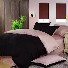 Pale Pink And Black Solid Pure Color Simply Shabby Chic Luxury Full Queen Size Bedding Sets Enjoybedding Com