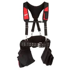 Milwaukee General Contractor Work Belt With Suspension Rig Red In 2020 Work Belt Work Suspenders Milwaukee Tools