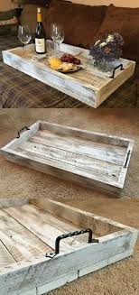 This Simple Rustic Farmhouse Serving Tray Would Be A Perfect Addition To Your Coffee Table Or Ottoman Affiliate Woodworkingdesign Si Creativita Idee Legno Idee Per La Casa E Arredamento Fai