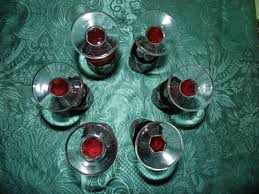 Vintage κρύσταλλο ρουμανίας εταιρείας buzau perla lux, διπλή στρώση κρύσταλλου: Luksozen Serviz Ot Cherven Kristal Buzau Perla Lux Gr Vidin Oblast Vidin Pazarluk Com