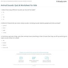 Check spelling or type a new query. Animal Sounds Quiz Worksheet For Kids Study Com